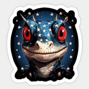 Patriotic Gecko Sticker